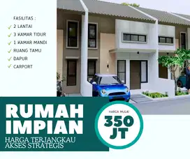 RUMAH IDAMAN 2 LANTAI 3 KAMAR DILOKASI STRATEGIS HANYA 365 JUTAAN