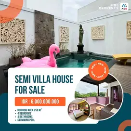 Dijual Rumah Semi Villa Lantai 2 Lokasi Gatsu Timur
