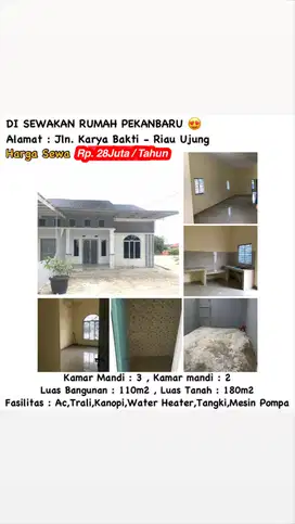 SEWAKAN RUMAH RIAU UJUNG DEKAT SEKOLAH DARMA YUDHA DAN SINROS