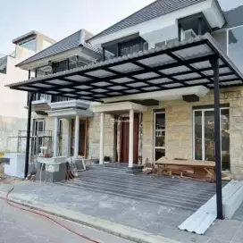 Canopy alderon tampiasan garasi rumah mewah