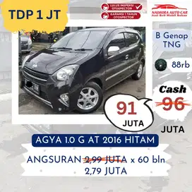 TDP Hanya 1 Juta Agya G 1.0 AT 2016 Hitam