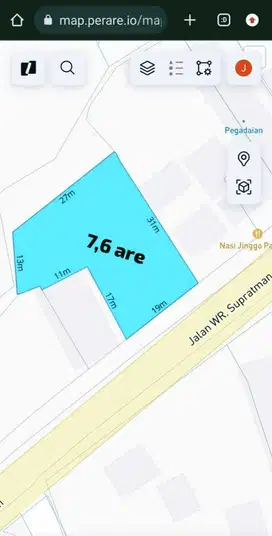 For Sale Lahan premium di Jalan Utama WR supratman