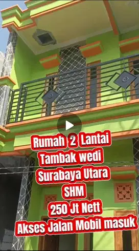 Rumah 2 Lantai Tambak Wedi Surabaya Utara SHM