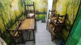 Jual murah paketan meja dan kursi cocok untuk usaha