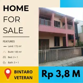 JUAL CEPAT HARGA BANTING RUMAH DALAM CLUSTER ASRI DI BINTARO VETERAN