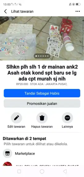 Slhkn plh slh 1 dr mainan ank2 Asah otak kond spt baru murah sj cpt