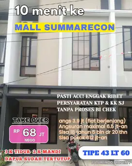 Over kredit rumah Cantik 2lt di Gland ciwastra Bandung dua hari langsu