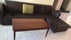 Sofa L dan coffee table