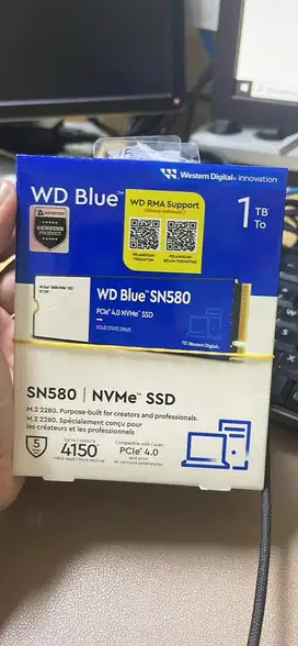SSD WD Blue SN580 M.2 Pcie Gen4 Nvme 2280 1TB - M2 1 TB