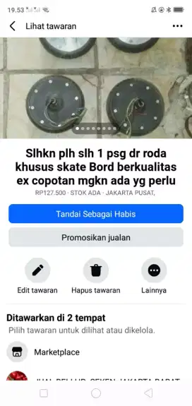 Slhkn plh slh 1 psg roda khusus skuter/skate Bord kond hdp ex copotan