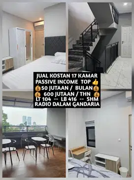 JUAL KOST KOSAN BARU 17 KAMAR DI RADIO DALAM KEBAYORAN BARU JAKSEL