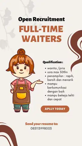Lowongan kerja waiters
