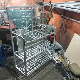 Rak piring aluminium baru