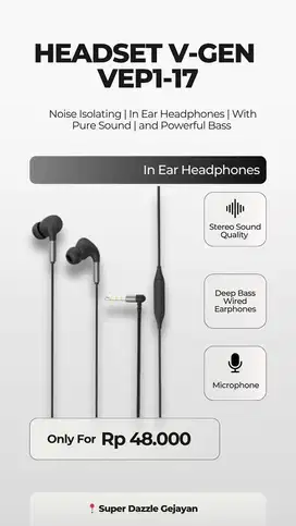 V-GEN HEADSET VEP1-17