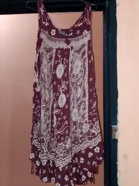 Daster batik maroon