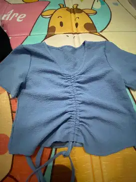 Baju crop uk s warna biru