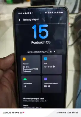 Jual IQOO Z7 Pro 5G ram 12+8/256