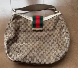 Dijual: Tas Gucci Authentic – Ladies Web Hobo Bag (Off White)