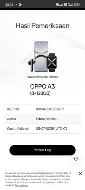 Oppo a3 NFC RAM 8/128 NOMINUS MULUS