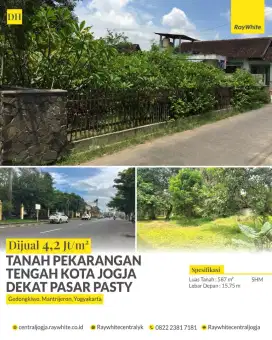 Tanah Murah hanya 15 menit ke Malioboro dekat Pasar Pasty