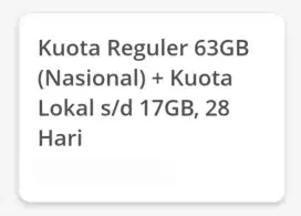 Kuota Internet XL Jumbo 63GB