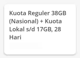 Kuota Internet XL Jumbo 38GB