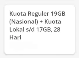 Kuota Internet XL Jumbo 19GB