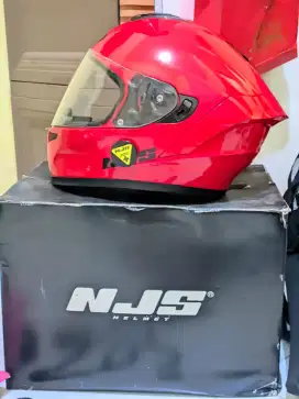 Helm njs zx1 merah glossy ukuran L
