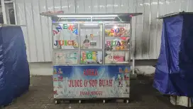 JUAL GEROBAK ALUMINIUM BEKAS JUS BESERTA ISINYA
