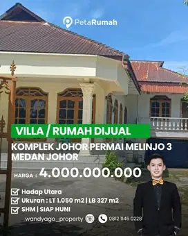 DIJUAL RUMAH DI KOMPLEK JOHOR PERMAI MELINJO 3