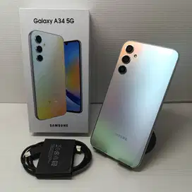 MULUS 99%! SAMSUNG GALAXY A34 8/128 RARE COLOR SILVER EX SEIN