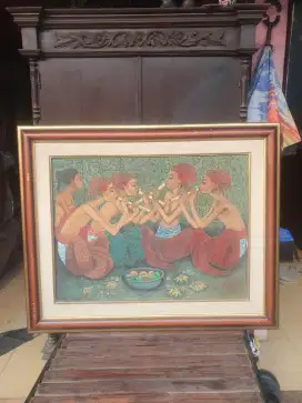lukisan oil on canvas sang mahestro purnama bali93