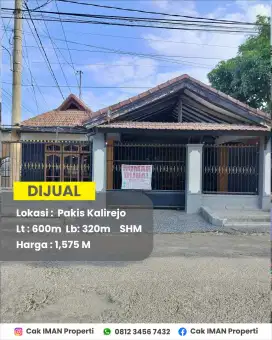 Rumah Strategis di Pakis Kalirejo, Dekat El Royale Kokoon