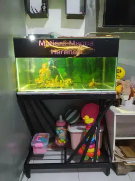 dijual satu set akuarium