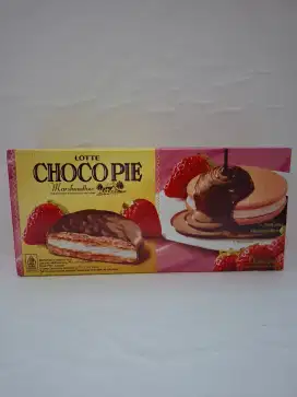 HARGA PROMO: Lotte Choco Pie Kue Strawberry isi Marshmallow 6 x 20 gr