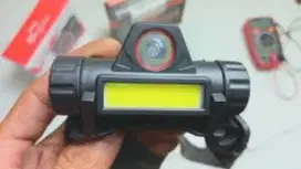 Lampu senter kepala cas