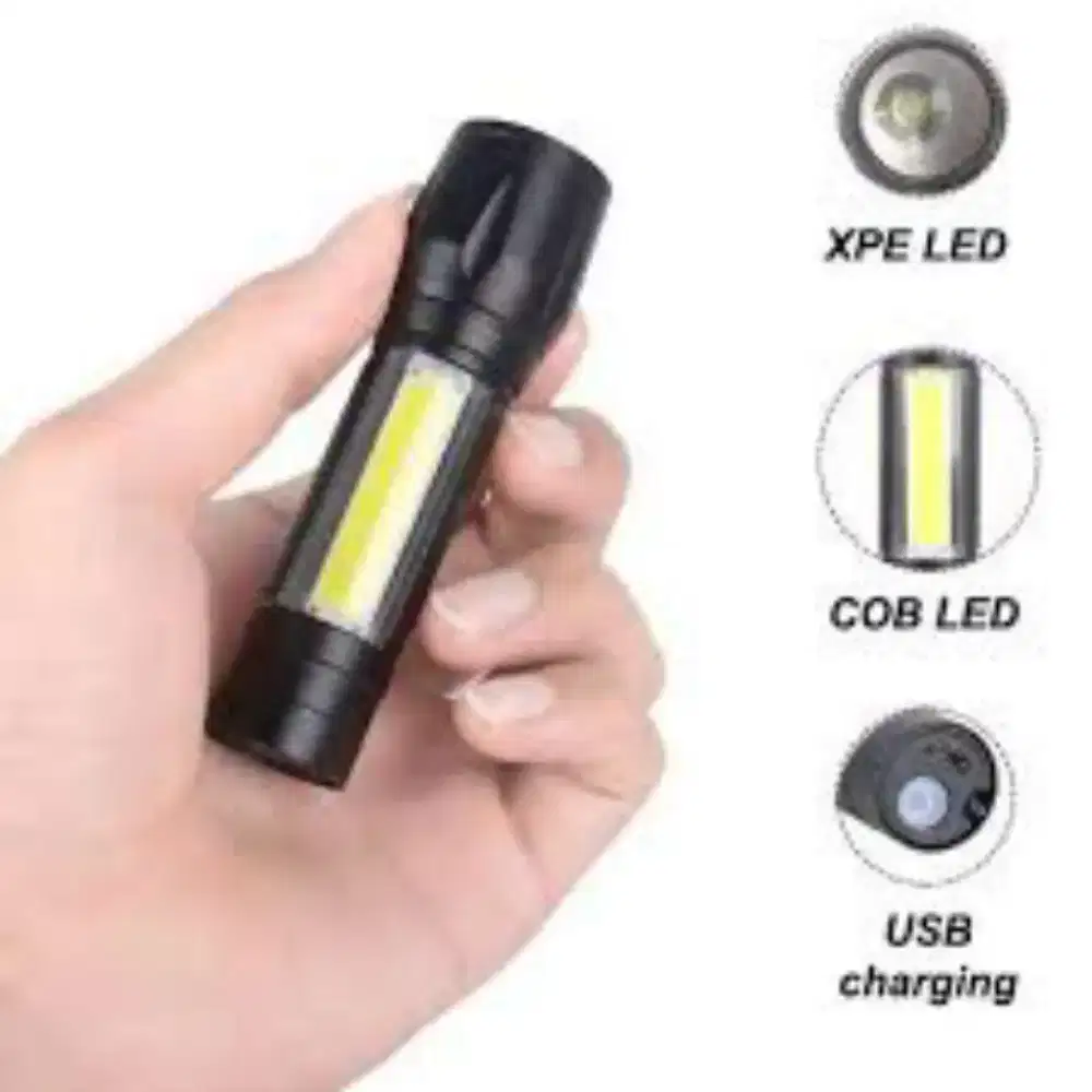 Lampu senter mini cas ulang