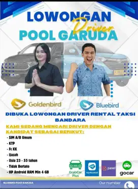 Lowongan kerja driver/pengemudi taksi Bluebird