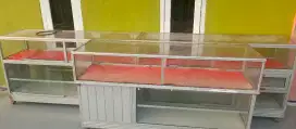 DIJUAL ETALASE 3 GAK KEPAKEK BEKAS KONTER PULSA