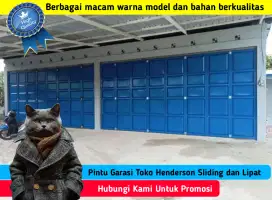 Gerbang Pintu Gudang Garasi Toko Henderson Sliding dan Lipat Terbaru
