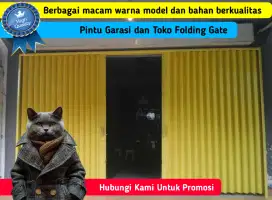 Gerbang Pintu Gudang Garasi dan Toko Galeri Folding Gate Model Terbaru