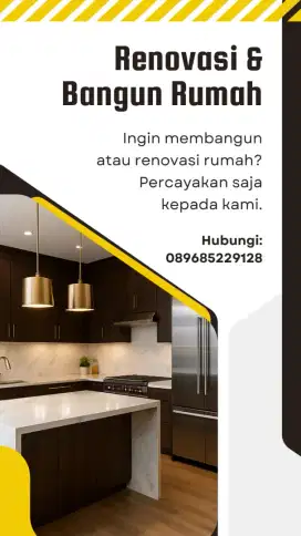 Jasa renovasi rumah, bikin partisi, & kitchen set