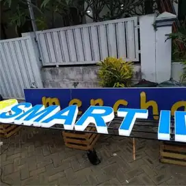 Huruf timbul//papan nama//neon box//reklame//acrylic//shop sign//totem
