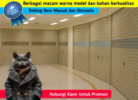 Rolling Door Manual dan Otomatis Model Terbaru Harga Promosi