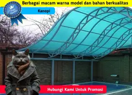 Kanopi Untuk Kantor Rumah Rangka Besi dan Stanless Model Terbaru