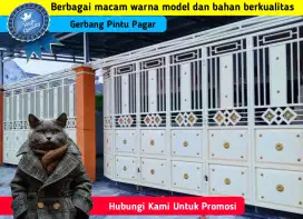Gerbang Pintu Pagar Kantor Rumah Besi dan Stanless Model Terbaru