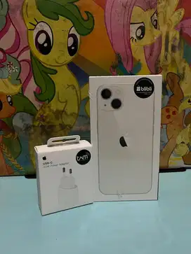 Cash/kredit iPhone 13 128 Starlight blibli Free Adaptor Original