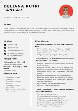 Info loker staff administrasi