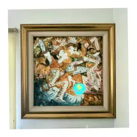 Lukisan Penari Bali Hand Painting Acrylc on Canvas Balinese Dancer