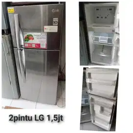 Kulkas 2pintu LG bekas bergaransi